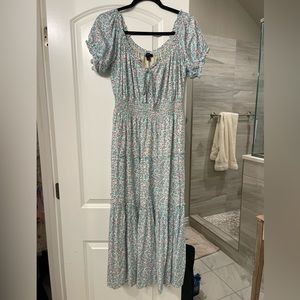 JCrew Puff-sleeve Midi Dress in Floral